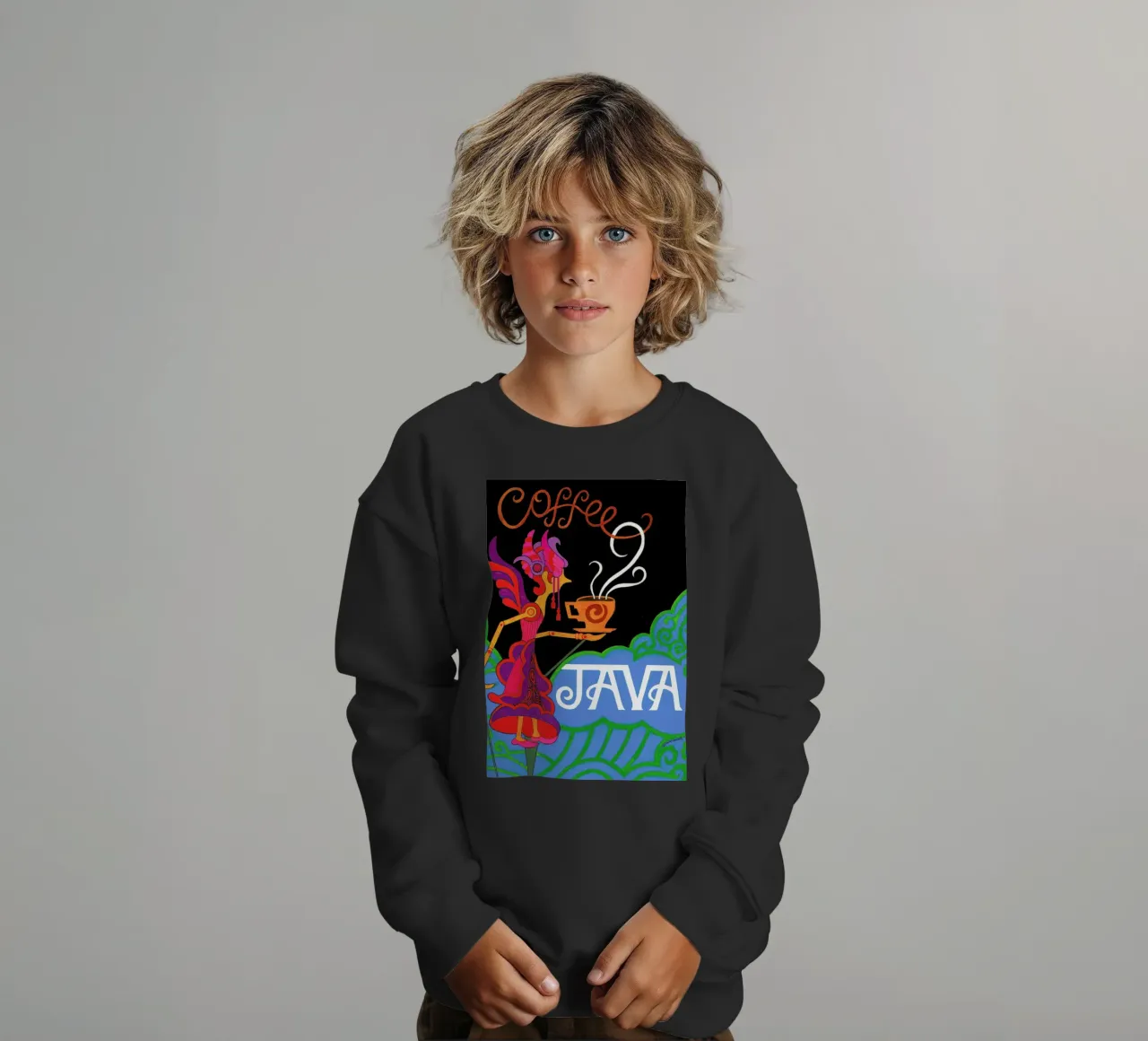 Java felpa bambino da Simboli Design