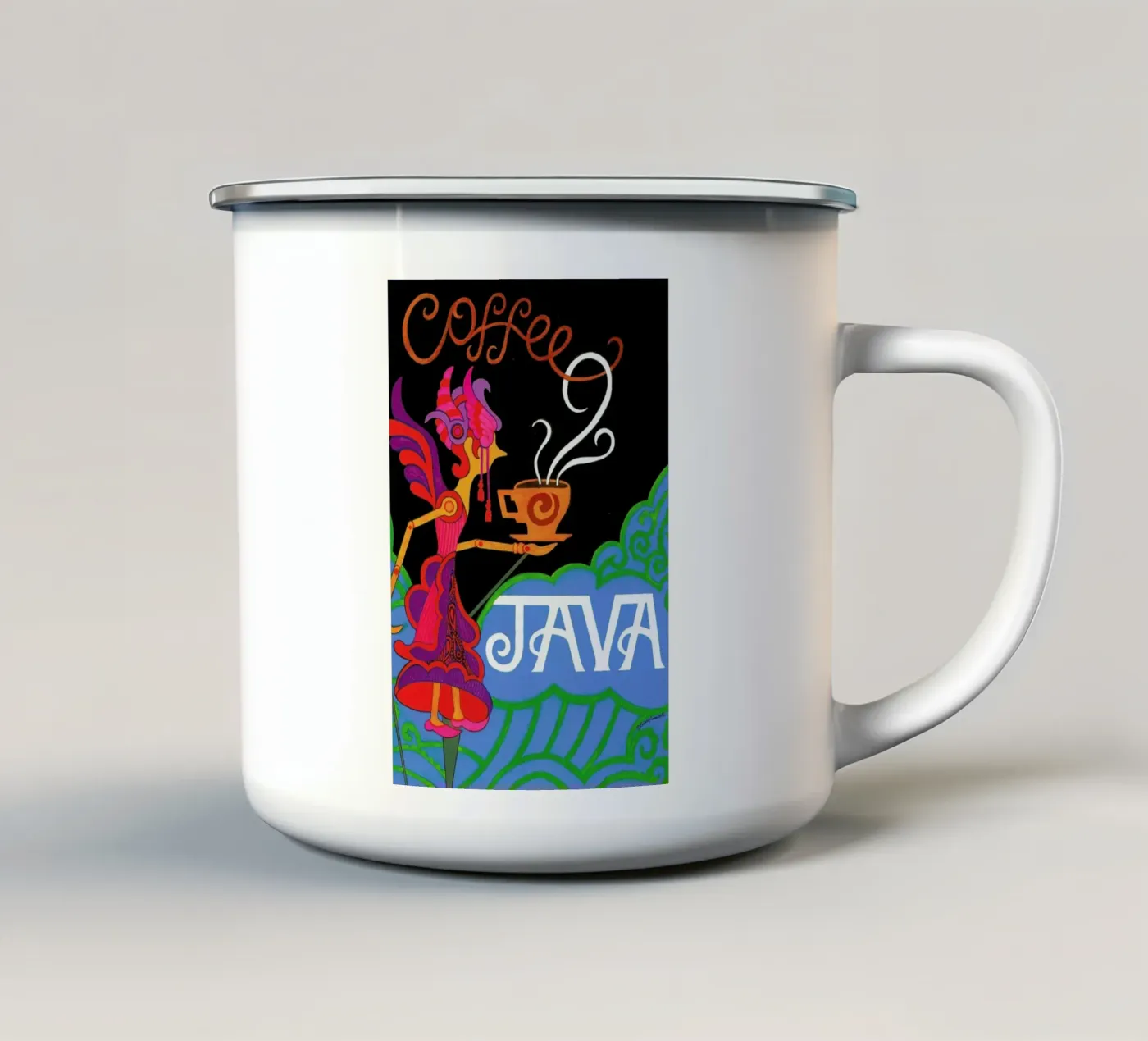 Java emaille mok van Simboli Design
