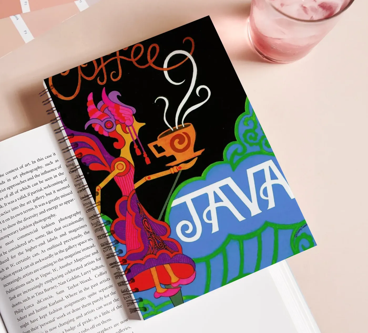 Java notitieboek met spiraal van Simboli Design