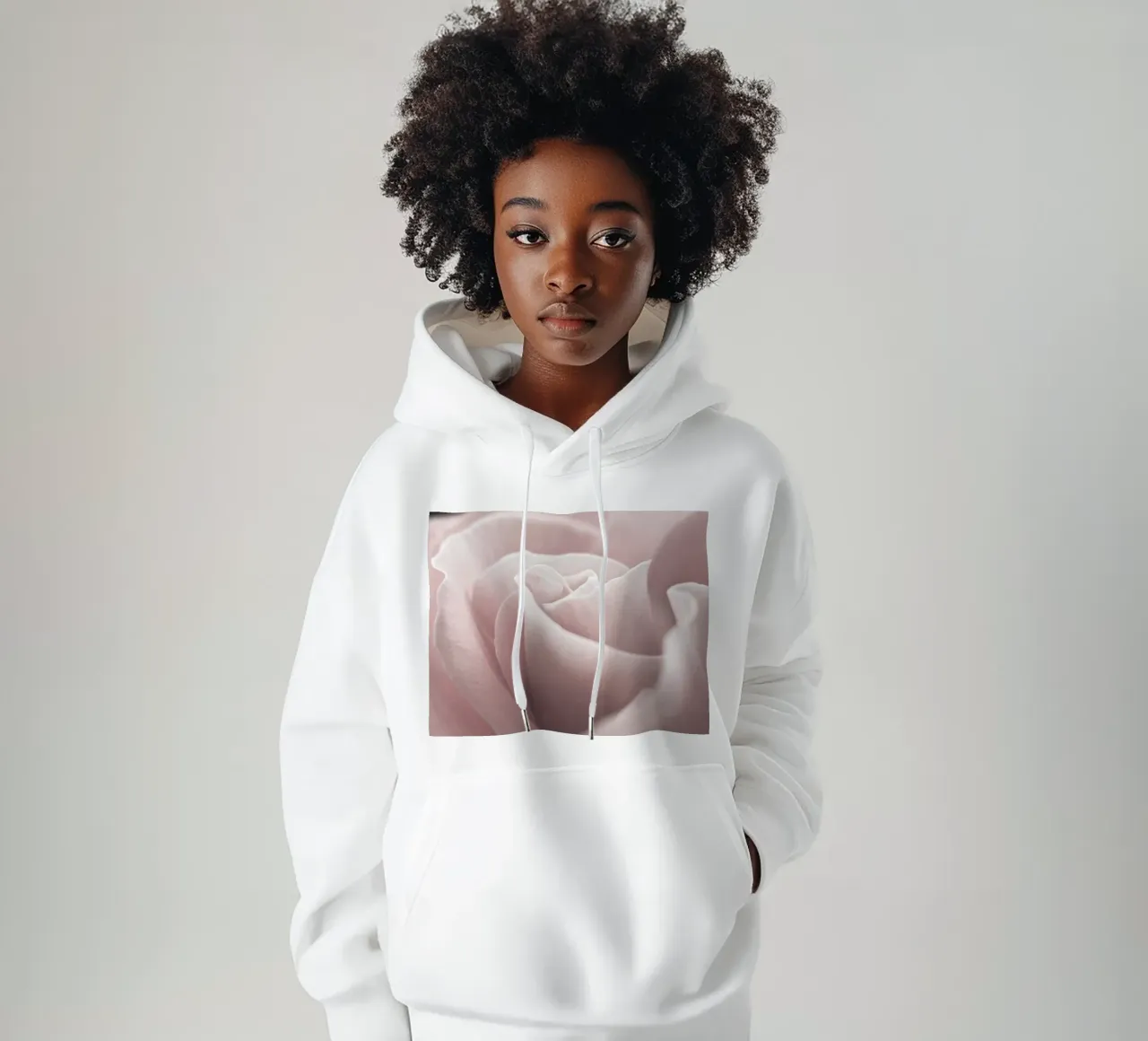 Elegante flor de rosa - Suave y atemporal sudadera con capucha de Whole©
