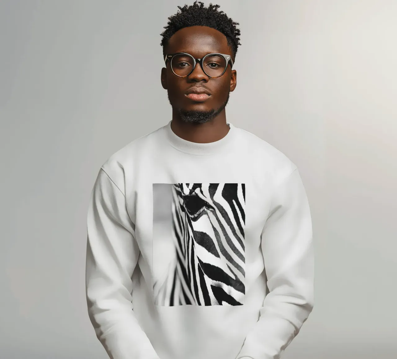 Zebra close-up art - Design moderno in bianco e nero felpa da Whole©