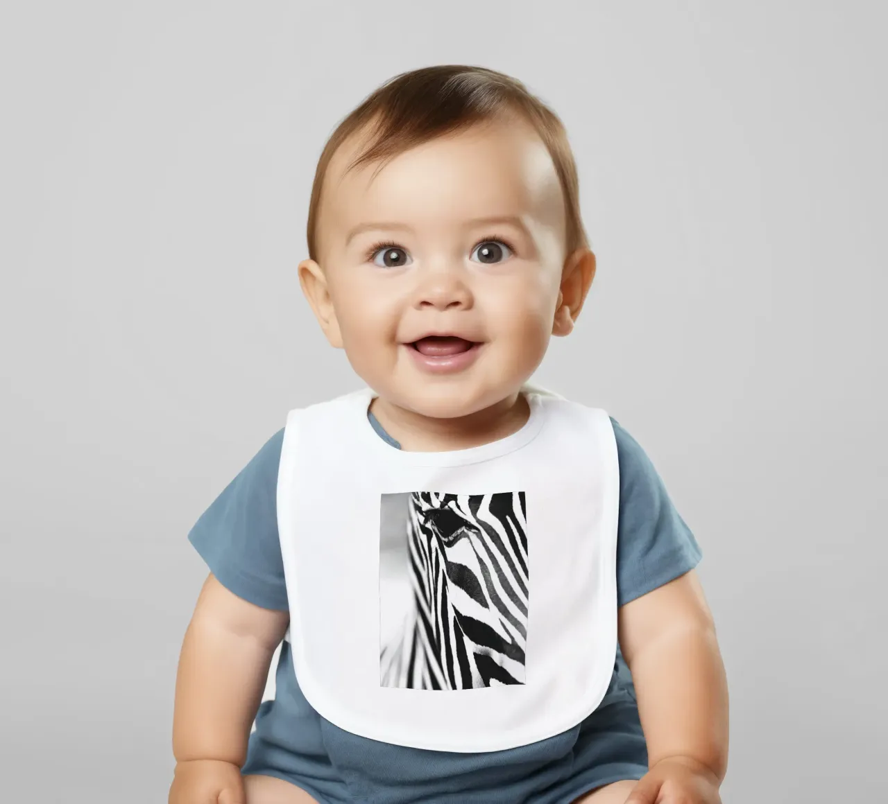 Zebra close-up art - Design moderno in bianco e nero bavaglino da Whole©