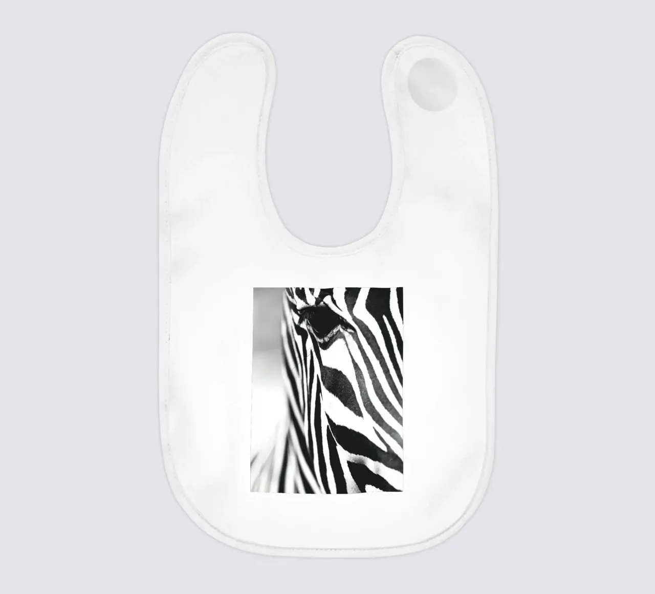 Zebra close-up art - Design moderno in bianco e nero bavaglino da Whole©