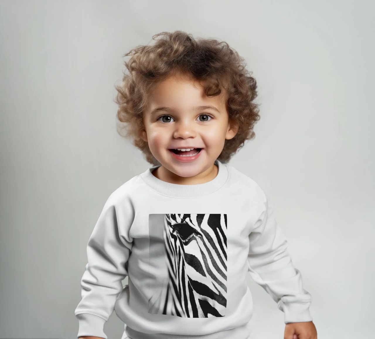 Zebra close-up art - Design moderno in bianco e nero felpa neonato da Whole©