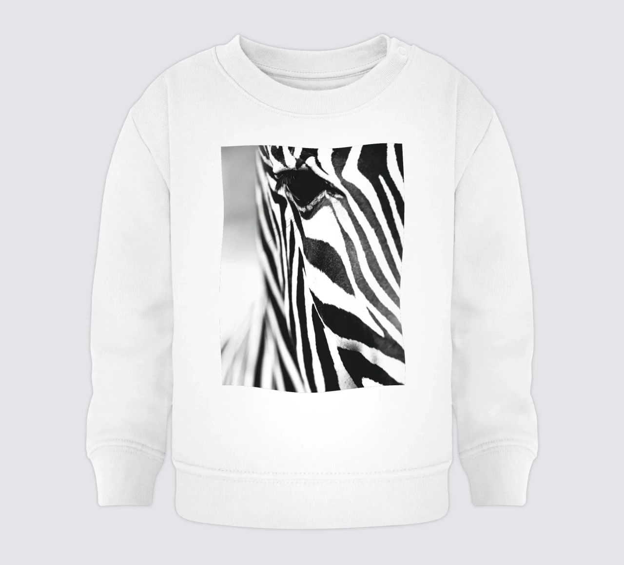Zebra close-up art - Design moderno in bianco e nero felpa neonato da Whole©