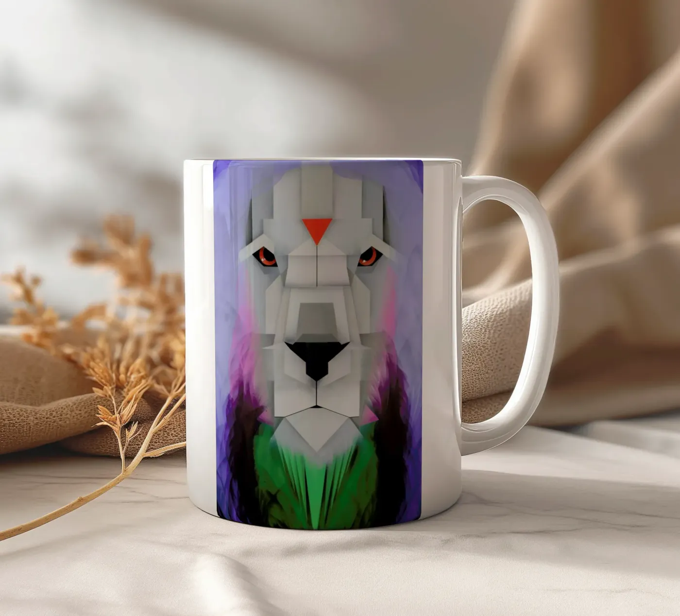 Lion ceramic mug by Maks.M