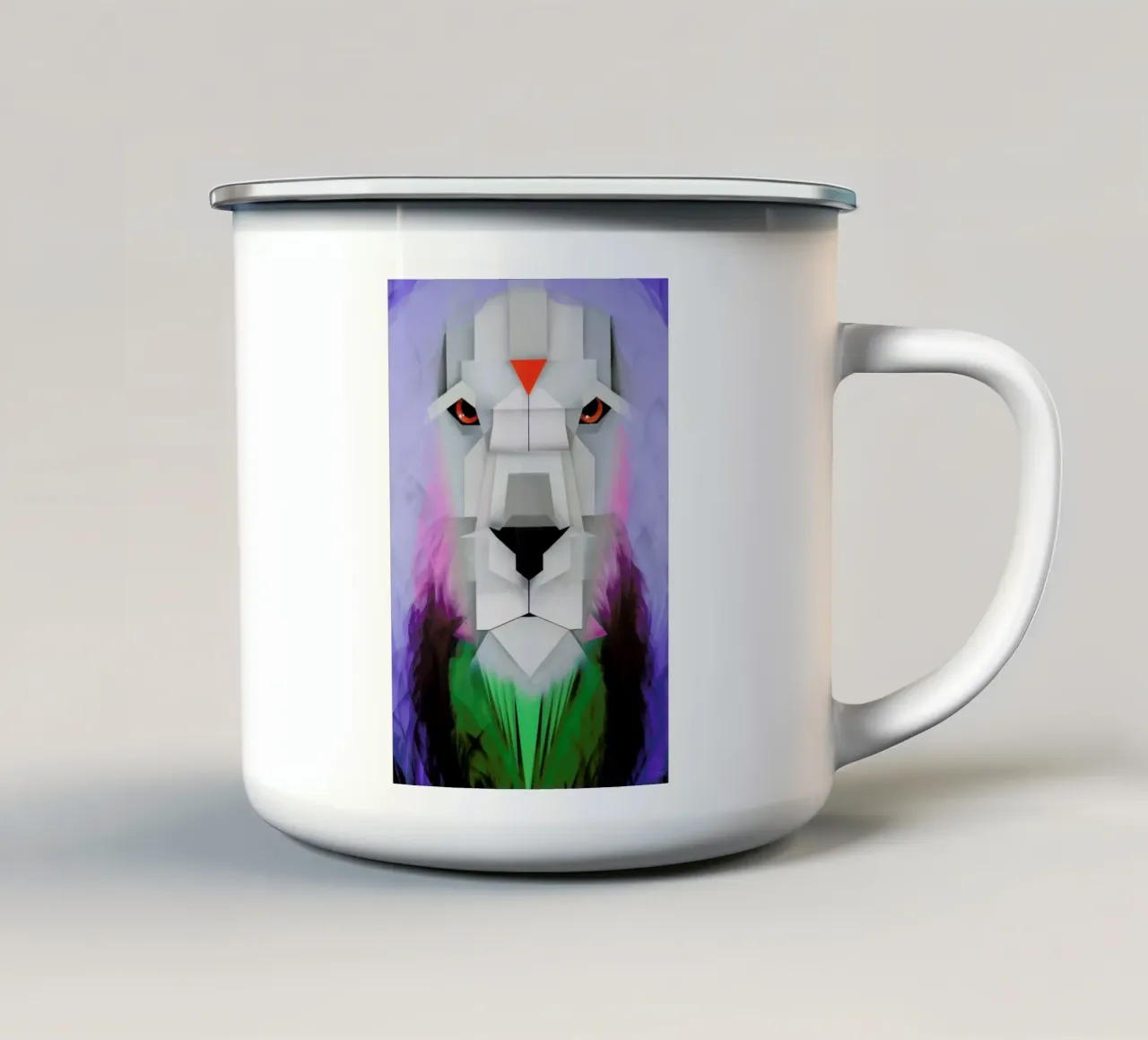 Lion tazza in smalto da Maks.M