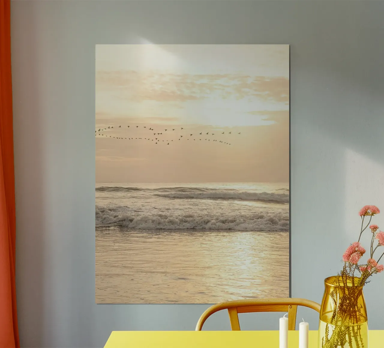 Sunset by the sea - calming beach motif poster by Whole©