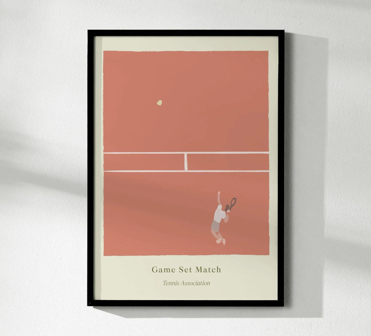 Boho Retro Sports 2 Tennis Court 4 poster by Boho Print Collection