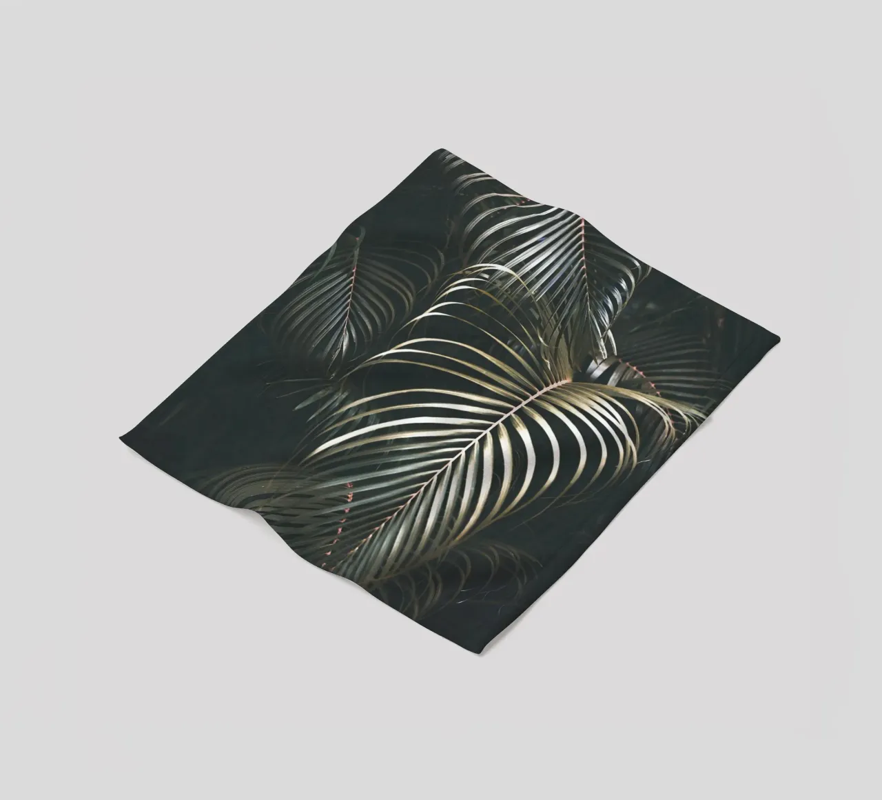 Foglie di palma tropicale - Design scuro ed esotico coperta in pile da Whole©