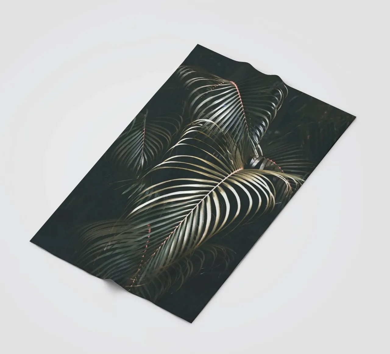 Foglie di palma tropicale - Design scuro ed esotico coperta in pile da Whole©