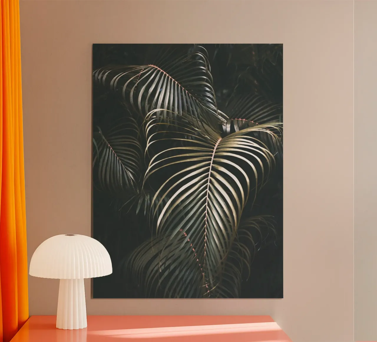 Tropische palmbladeren - Donker, exotisch ontwerp hahnemühle van Whole©