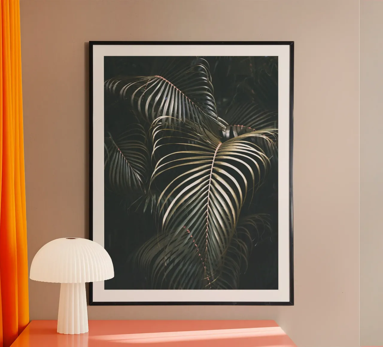 Tropische palmbladeren - Donker, exotisch ontwerp hahnemühle van Whole©