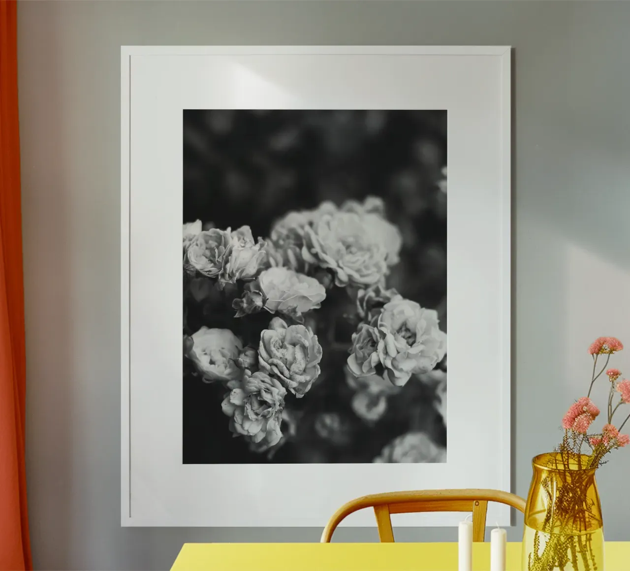 Rose vintage - splendore floreale senza tempo in bianco e nero carta hahnemühle da Whole©