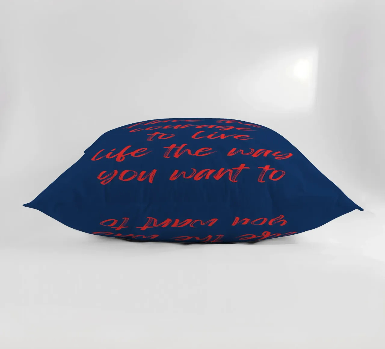 Abbiate il coraggio di vivere a modo vostro cuscino da inspirational quote