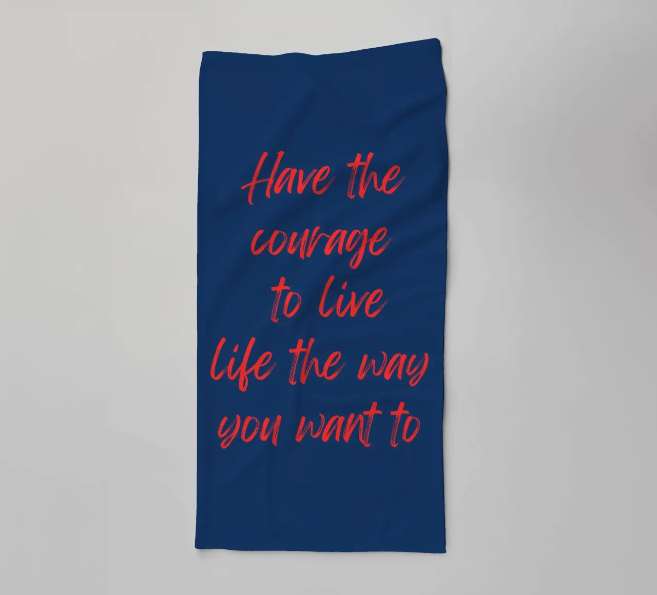 Abbiate il coraggio di vivere a modo vostro asciugamano da bagno da inspirational quote