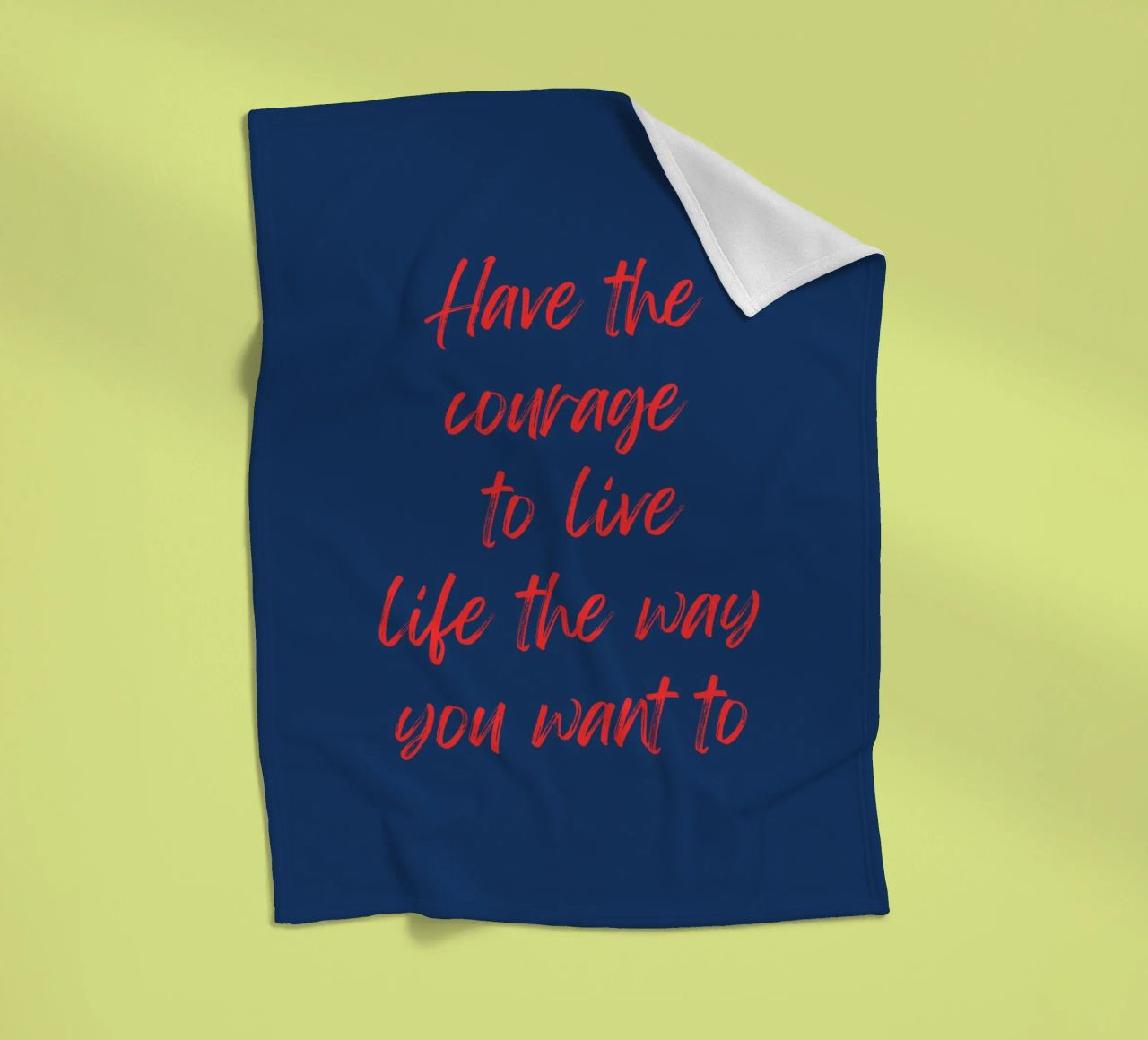 Abbiate il coraggio di vivere a modo vostro coperta in pile da inspirational quote