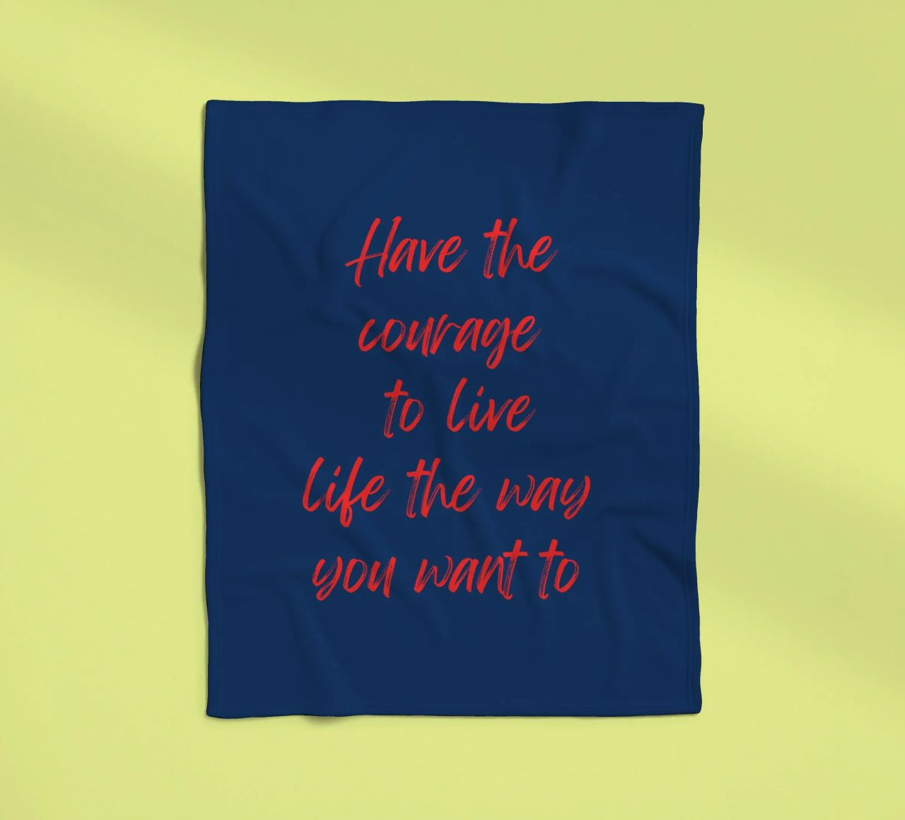 Abbiate il coraggio di vivere a modo vostro coperta in pile da inspirational quote
