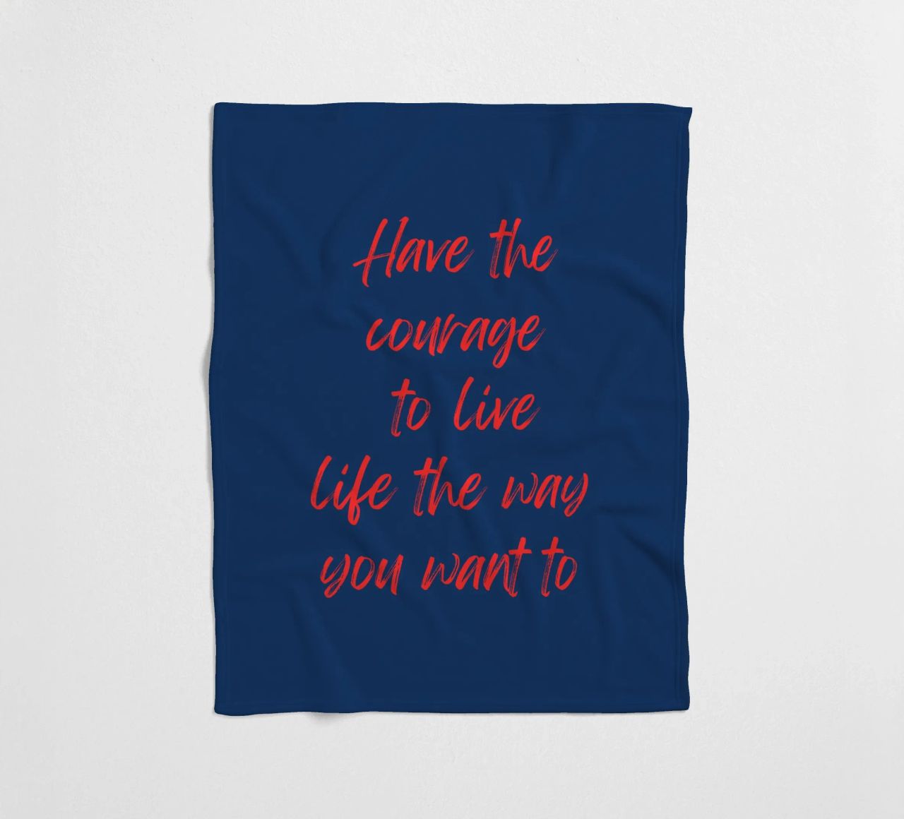 Abbiate il coraggio di vivere a modo vostro coperta in pile da inspirational quote