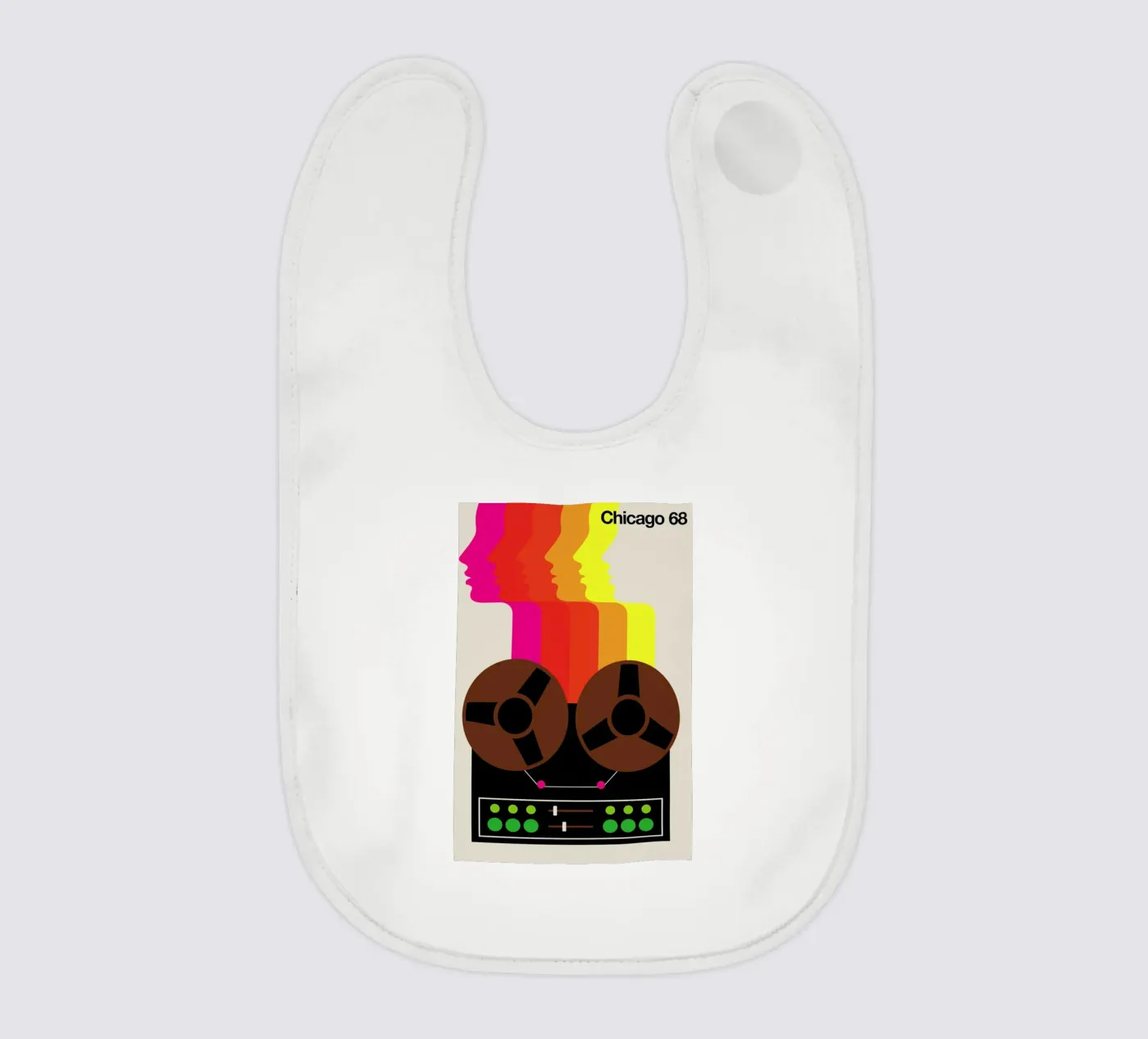Chicago 68 baby bib by Bo Lundberg