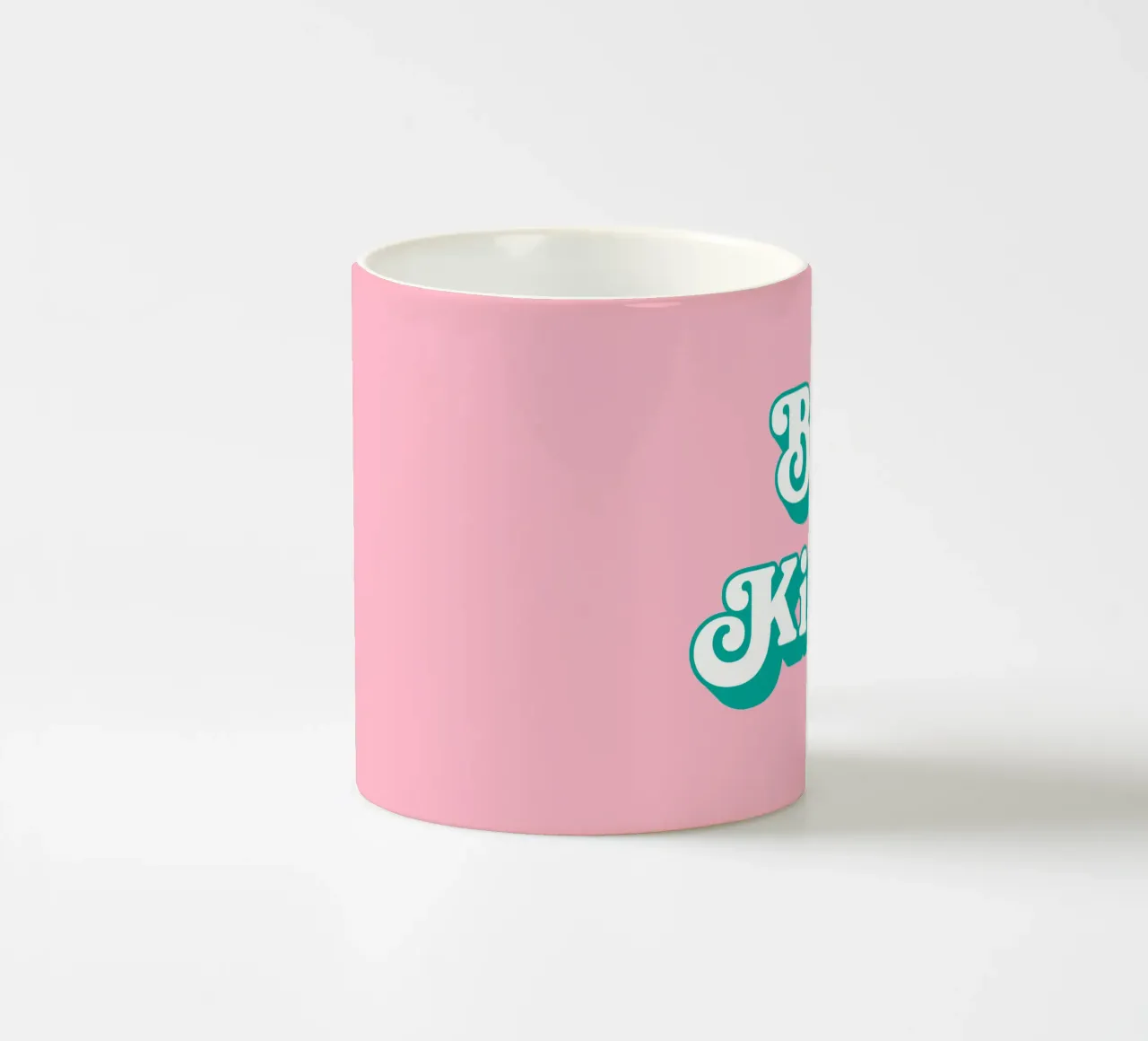 Sii gentile (rosa e grigio) tazza in ceramica da Paigaam Studio