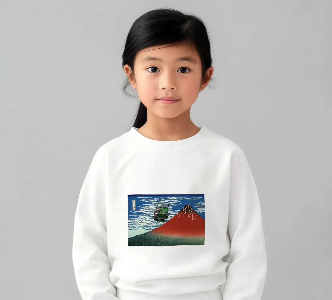 Howl's Moving Castle & Mt Fuji felpa bambino da Mashtup