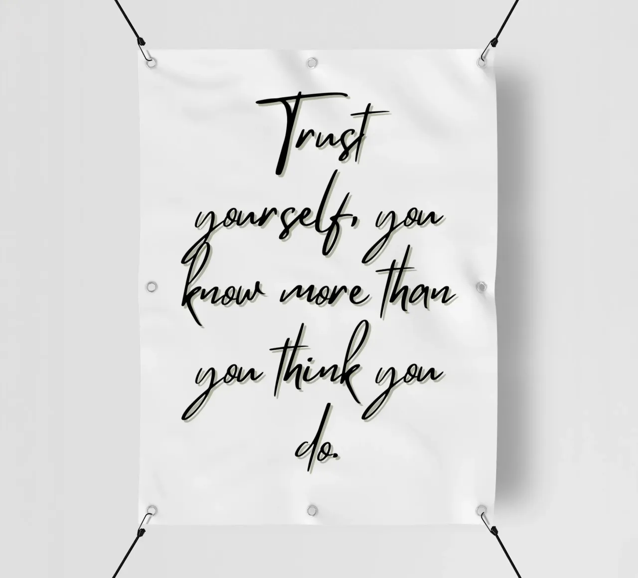Fiducia in se stessi telo in pvc da inspirational quote