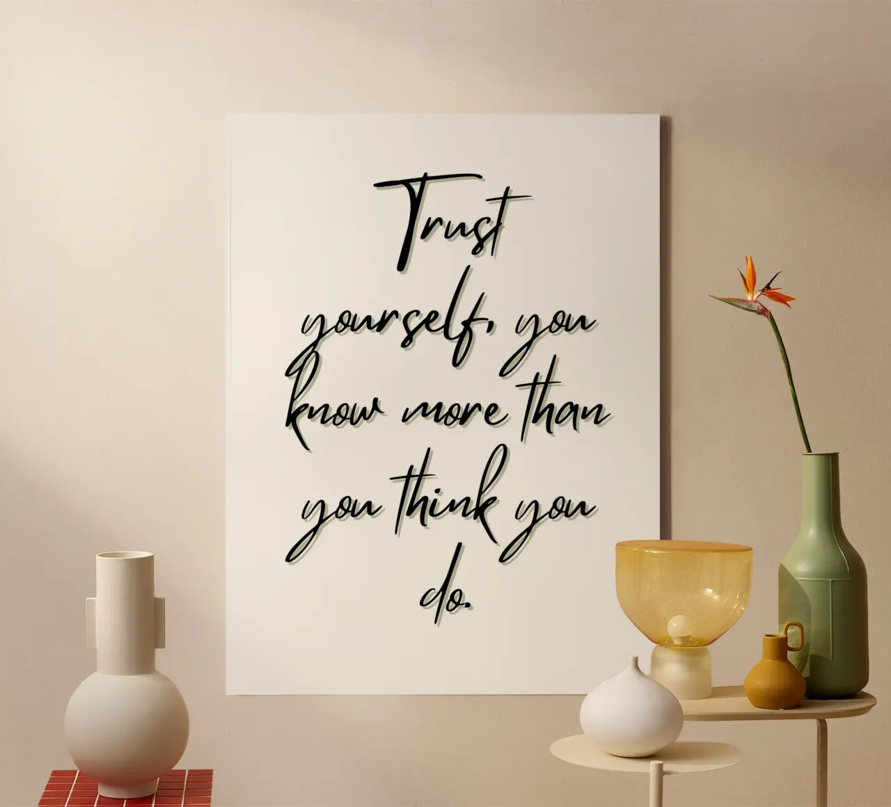 Fiducia in se stessi tela con Cornice a cassetta da inspirational quote