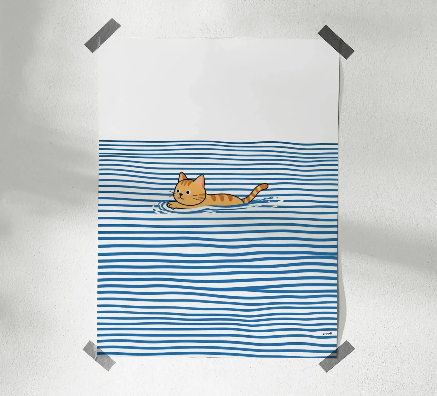 Cat swim poster da Silke Wagnerr