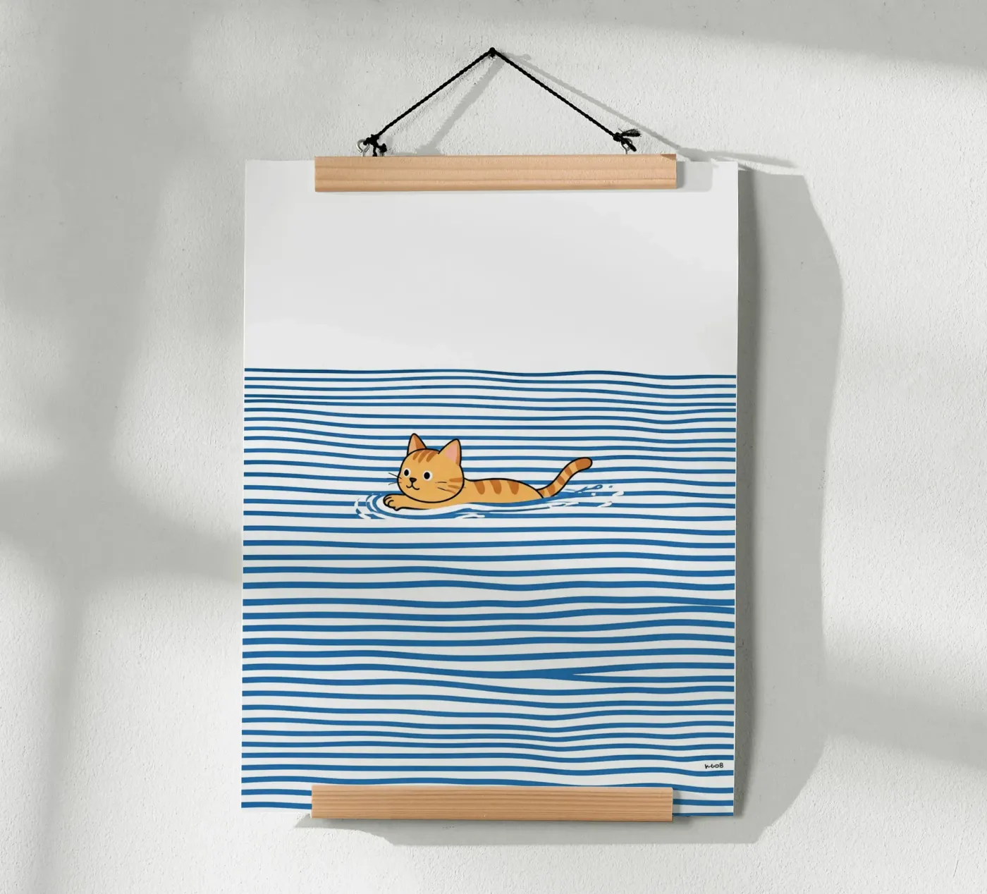 Cat swim poster da Silke Wagnerr