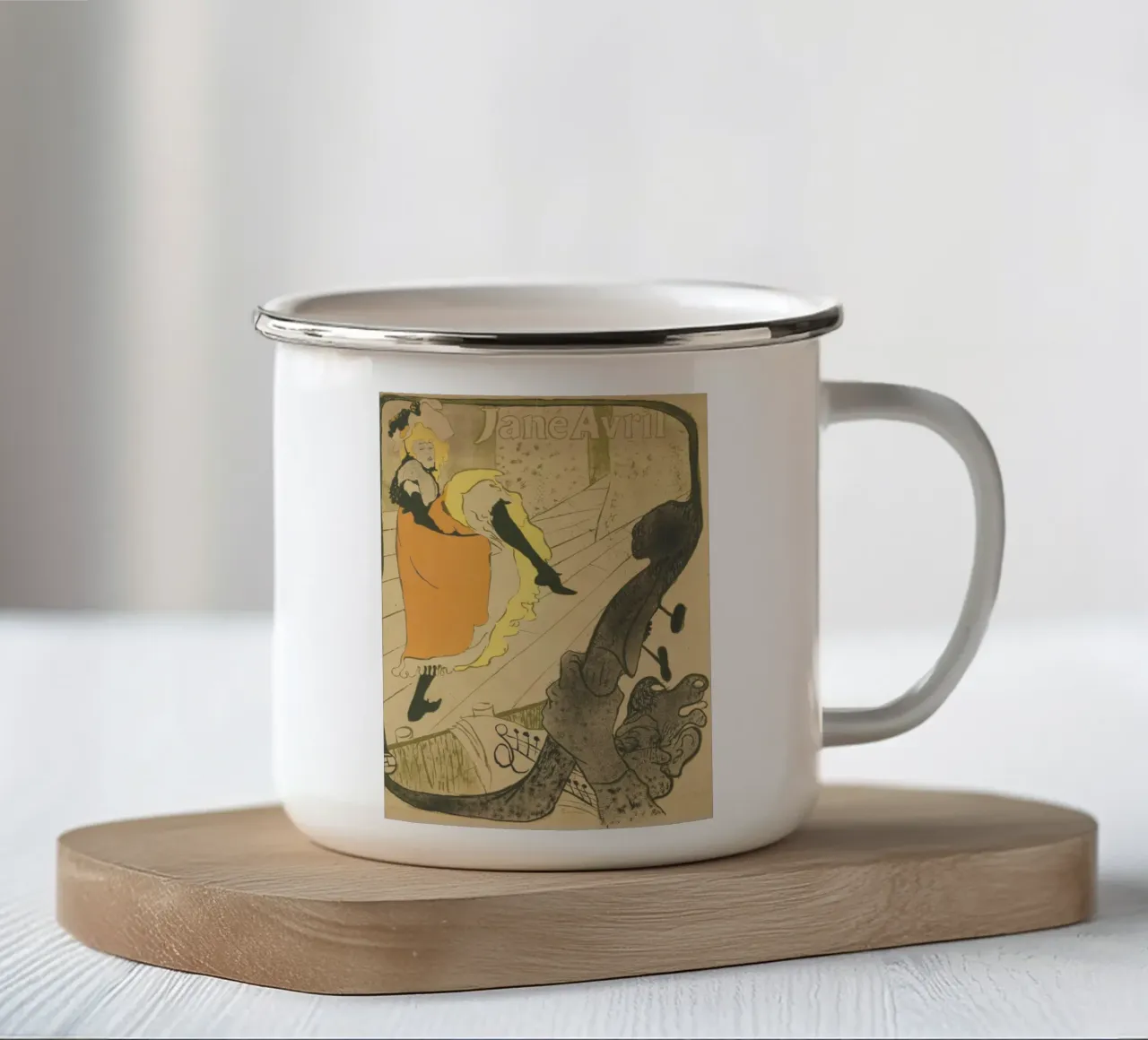 Toulouse-Lautrec - Jane Avril tazza in smalto da ARTOTHEK