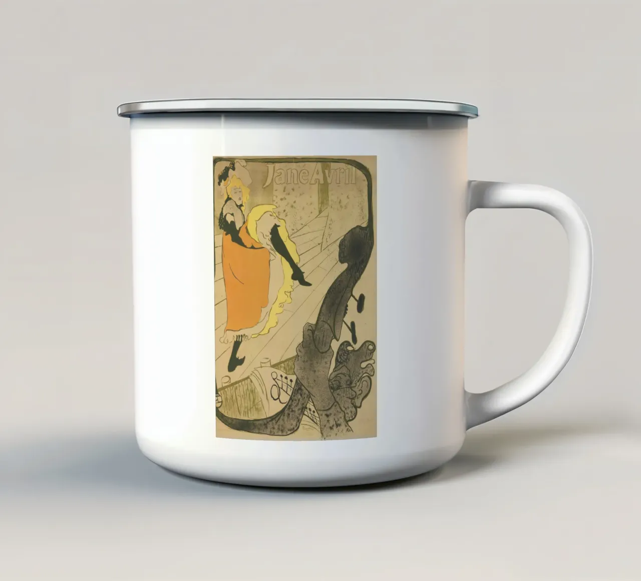 Toulouse-Lautrec - Jane Avril tazza in smalto da ARTOTHEK