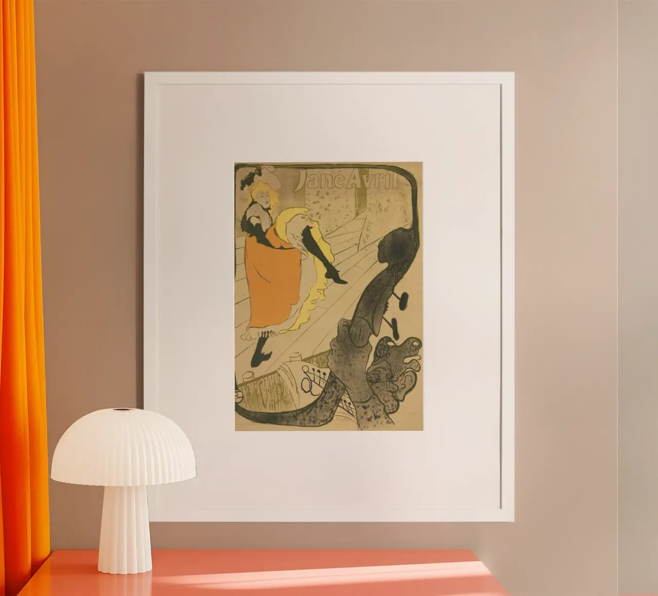 Toulouse-Lautrec - Jane Avril poster con telaio in plastica da ARTOTHEK