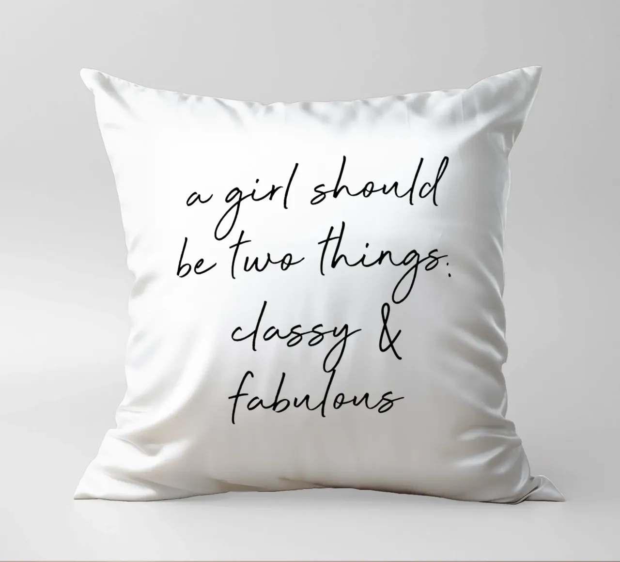 Classy & Fabulous Quote decorative cushion by Orara Studio