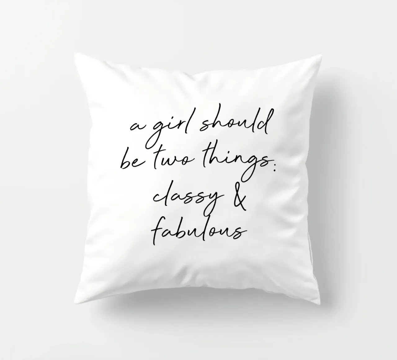 Classy & Fabulous Quote decorative cushion by Orara Studio