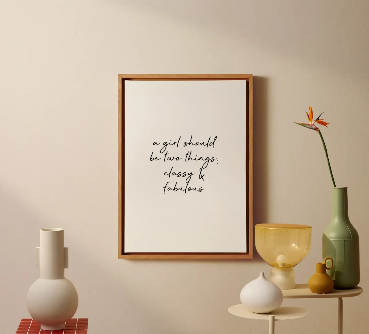 Classy & Fabulous Quote canvas by Orara Studio