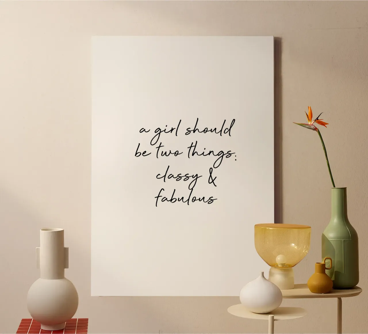 Classy & Fabulous Quote canvas by Orara Studio
