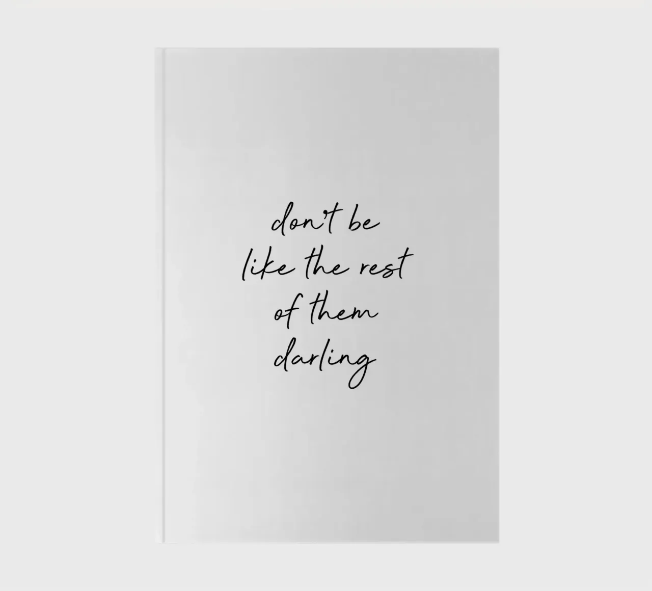 Wees niet als de rest Quote notitieboek van Orara Studio