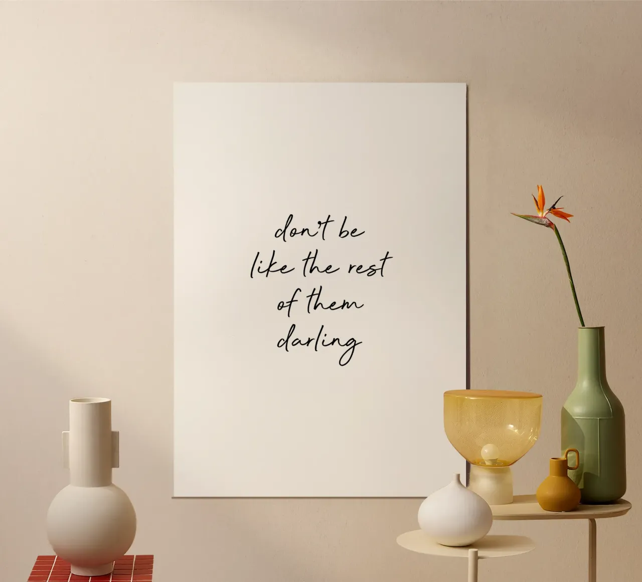 Don't Be Like The Rest Quote forex plate by Orara Studio