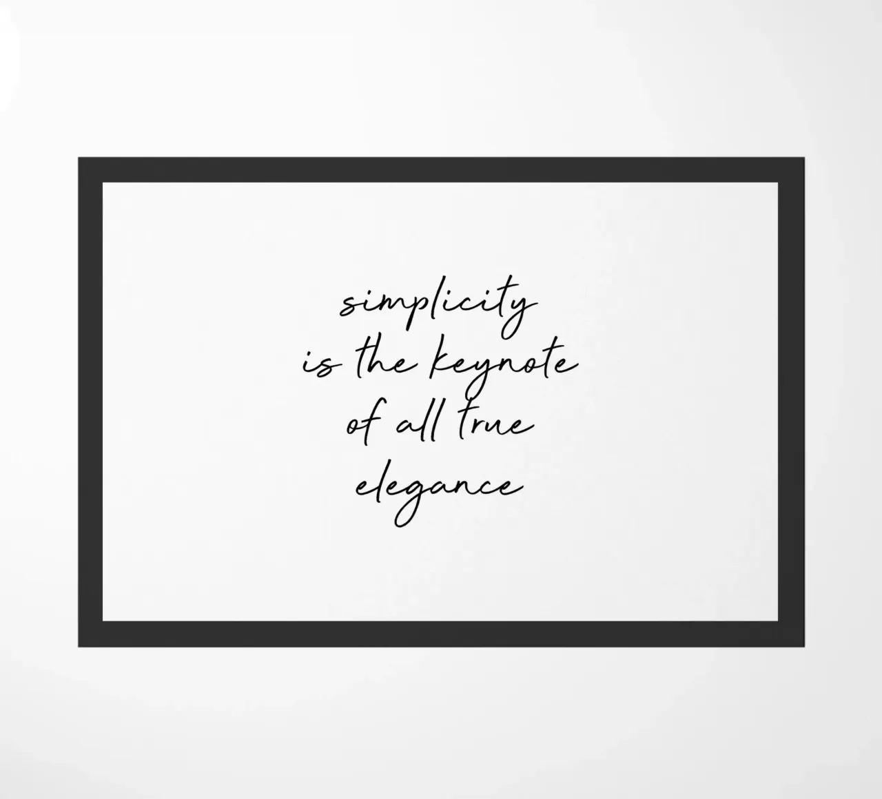 Simplicity Quote doormat by Orara Studio