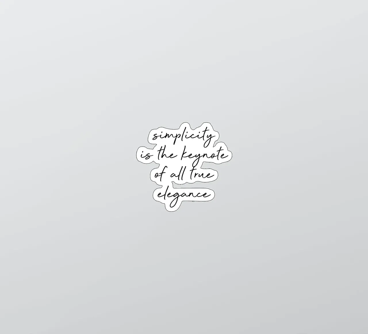 Simplicity Quote sticker by Orara Studio
