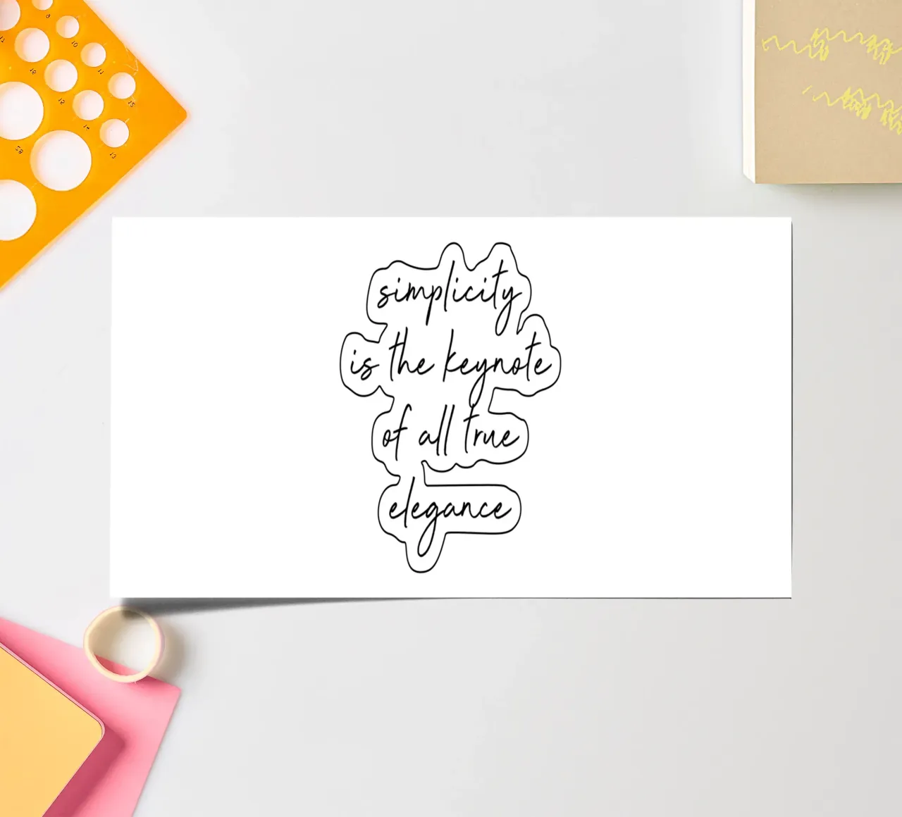 Simplicity Quote sticker sheet by Orara Studio