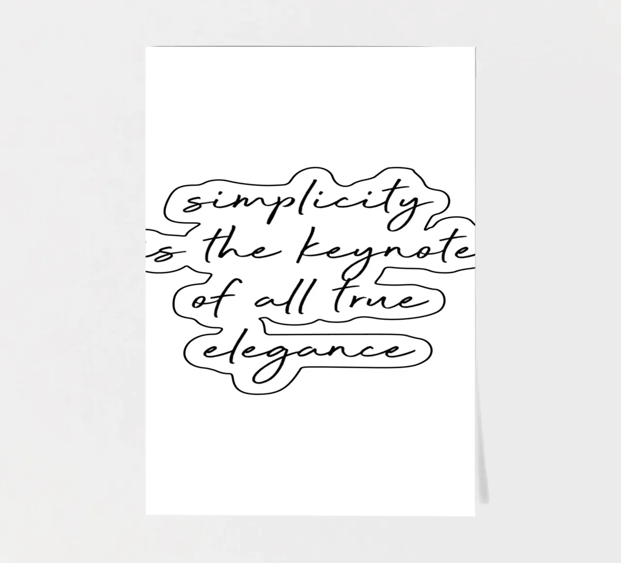 Simplicity Quote sticker sheet by Orara Studio