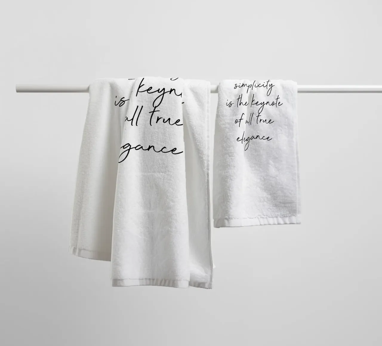 Simplicity Quote towel by Orara Studio