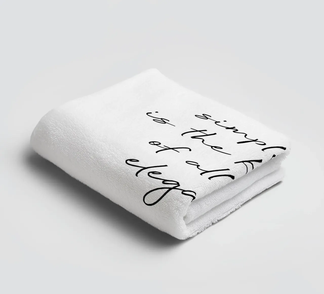 Simplicity Quote towel by Orara Studio