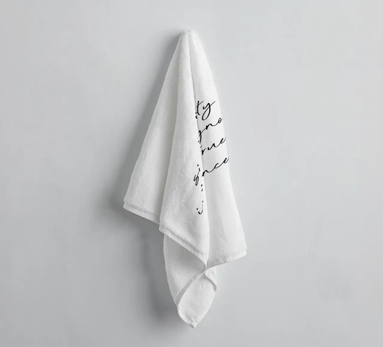 Simplicity Quote towel by Orara Studio