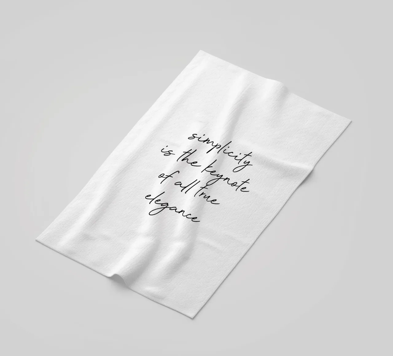 Simplicity Quote beach towel by Orara Studio