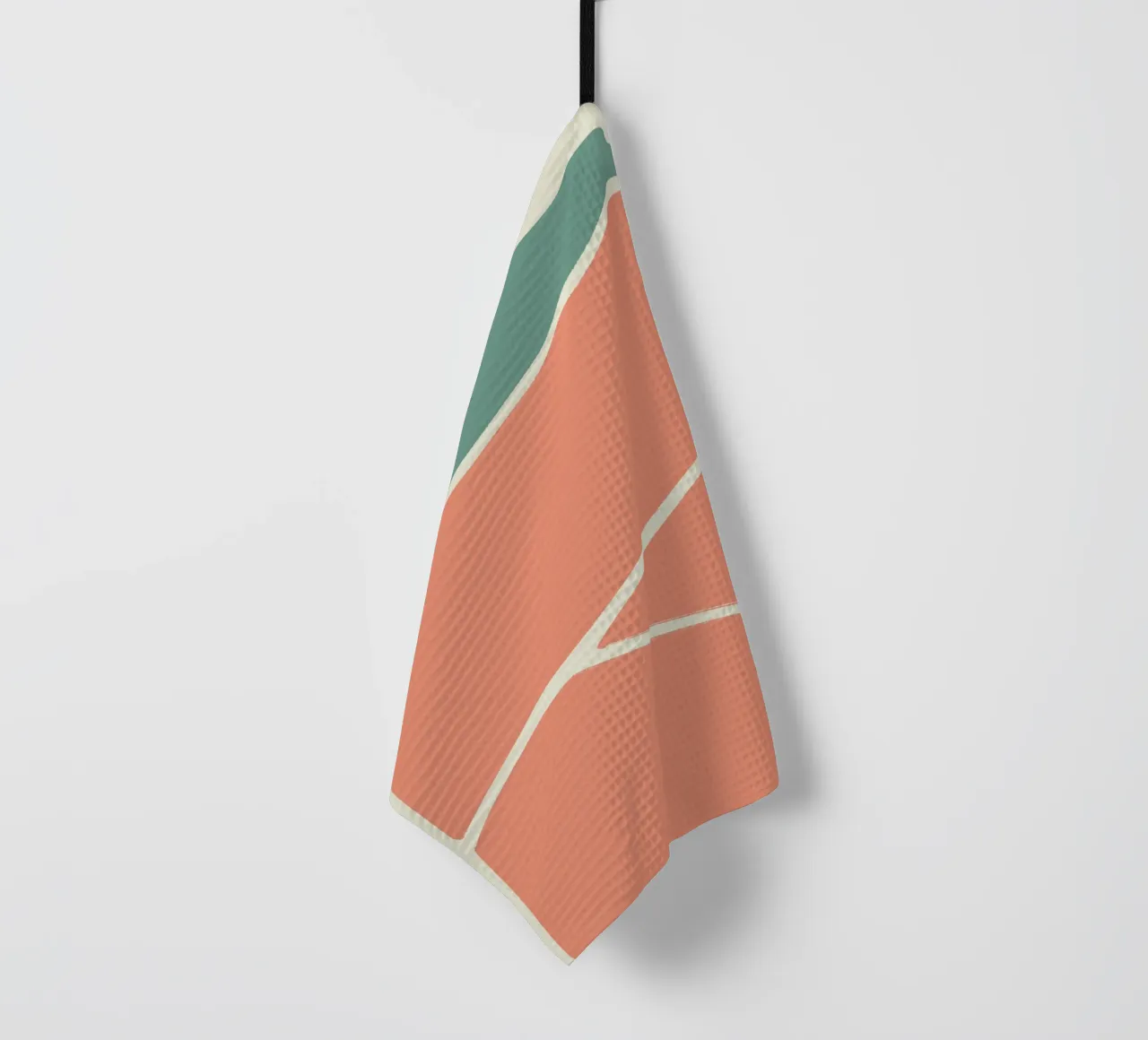 Boho Retro Sports 3 Tennis Field 3 tea towel by Boho Print Collection