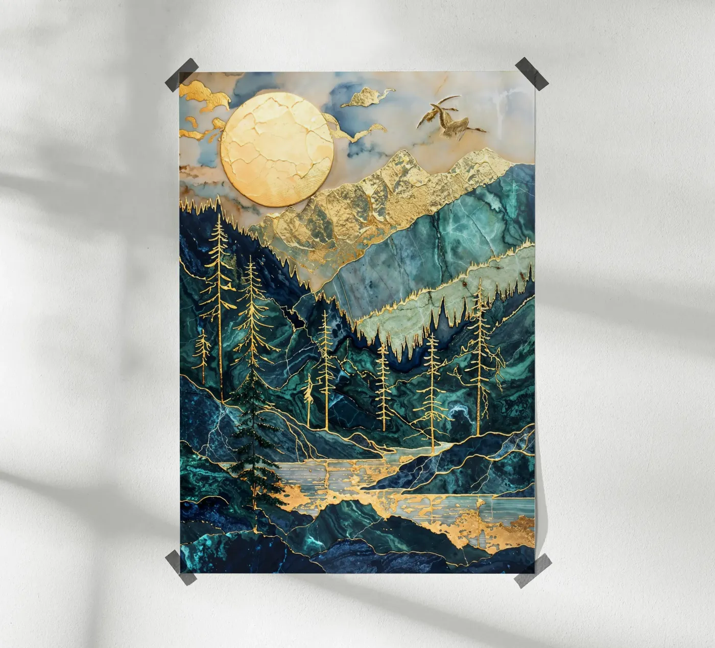 Radiant Highlands Kintsugi poster da Atelier by Pixaverse