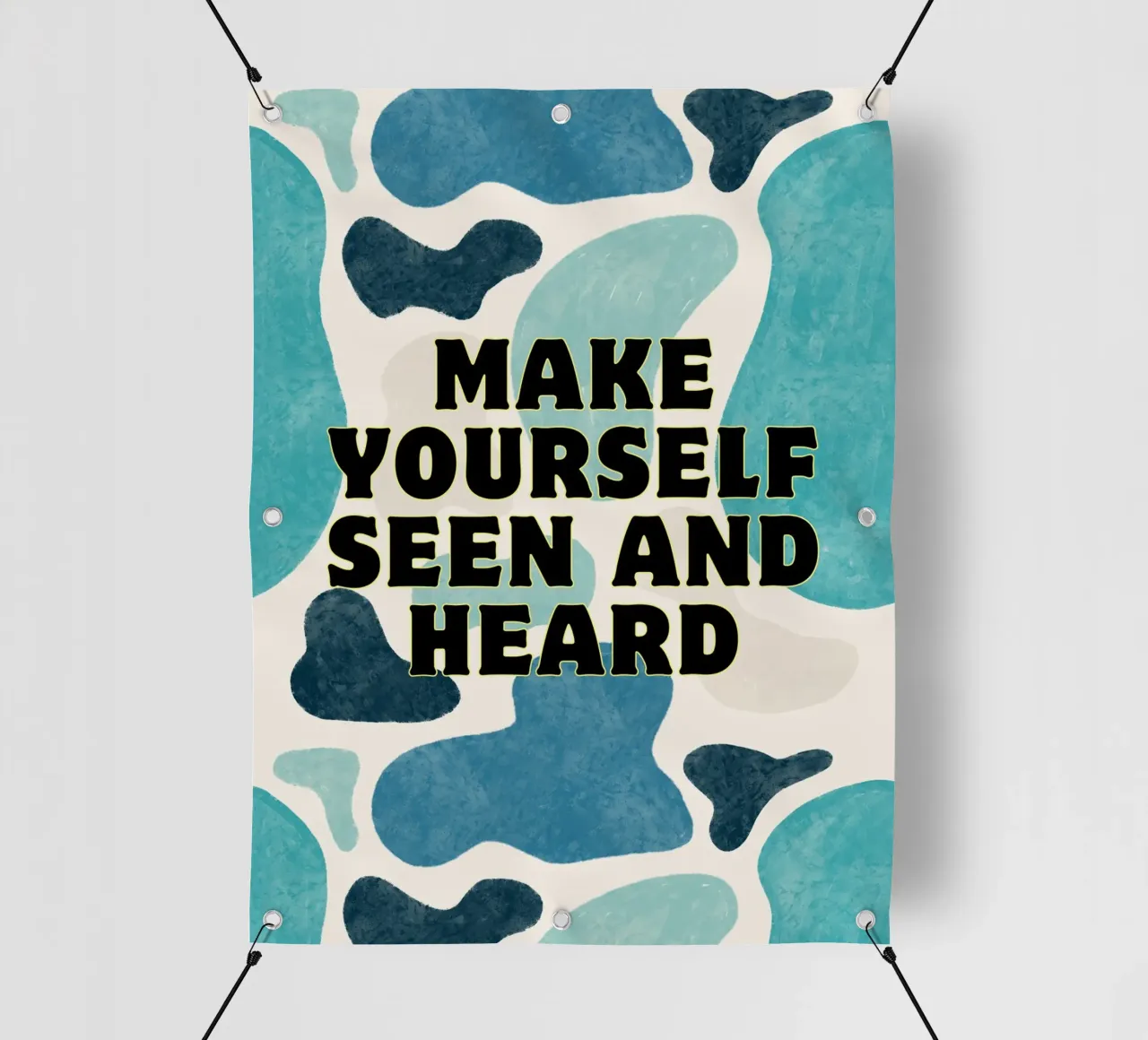 Farsi vedere e sentire telo in pvc da inspirational quote